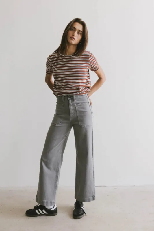 Leila Wide Leg Jeans in Grey - FINAL SALE sold by bohme