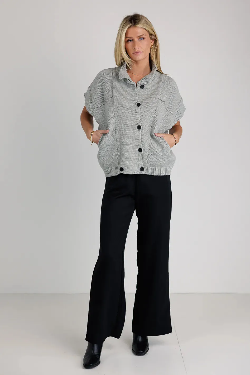 Sadie Knit Cardigan in Grey - FINAL SALE sold by bohme product image thumbnail 2