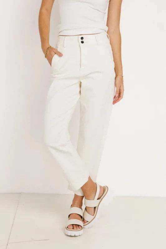 Bella Straight Leg Jeans in Cream - FINAL SALE sold by bohme