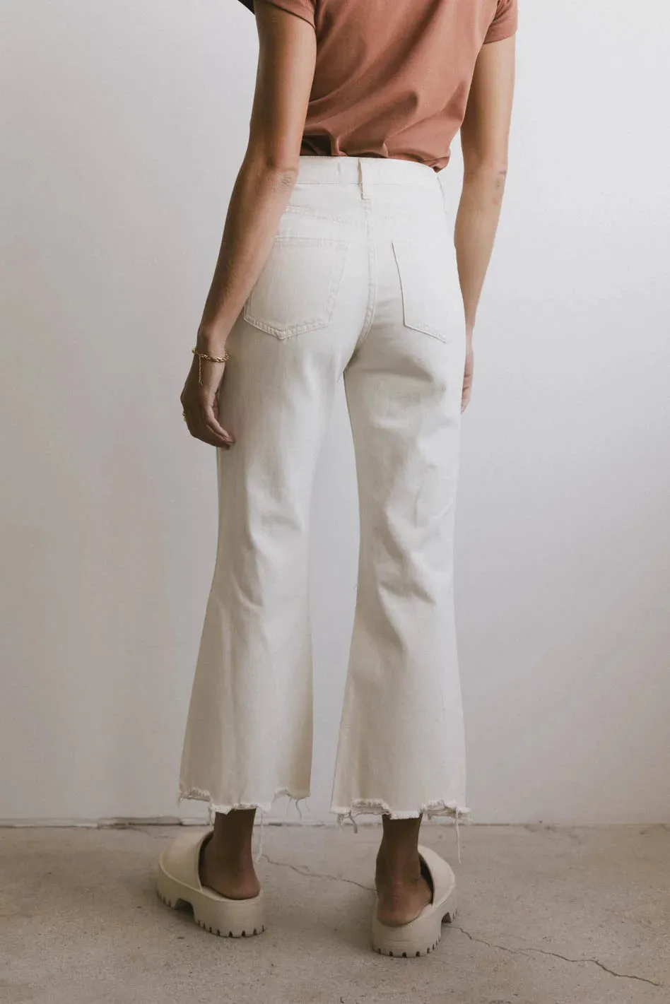 Charlie Distressed Jeans in Ivory - FINAL SALE sold by bohme product image thumbnail 2