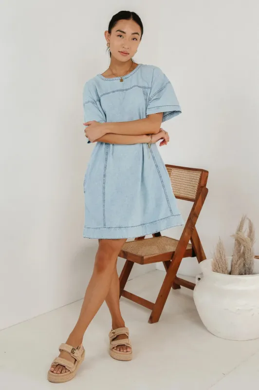 Torrey Denim Mini Dress - FINAL SALE sold by bohme