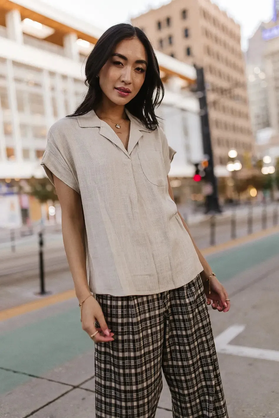 Kylar Collared Top in Ivory - FINAL SALE sold by bohme product image thumbnail 2