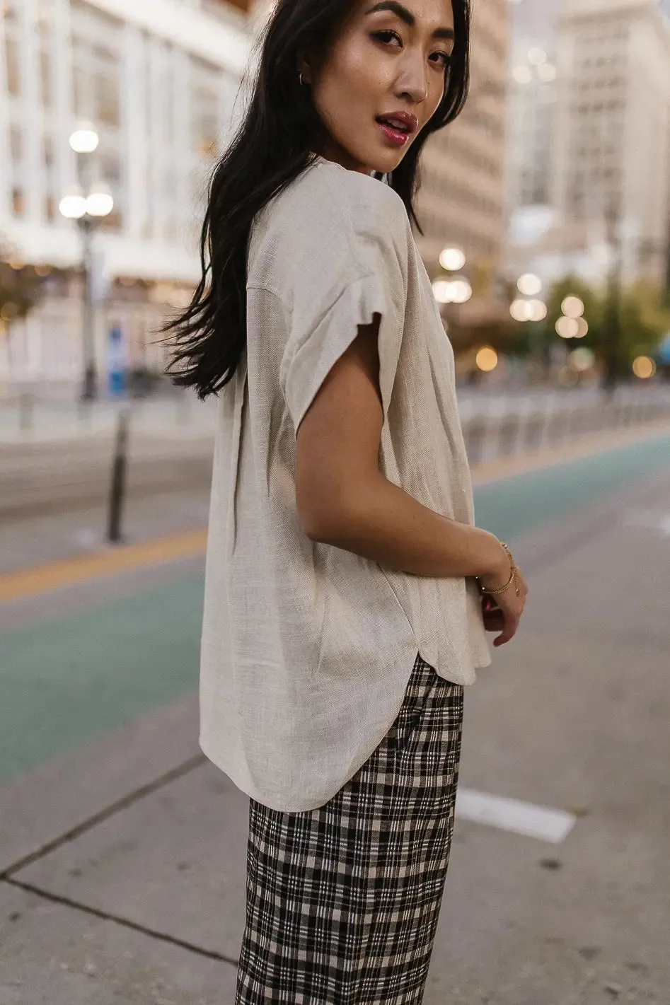 Kylar Collared Top in Ivory - FINAL SALE sold by bohme product image thumbnail 3