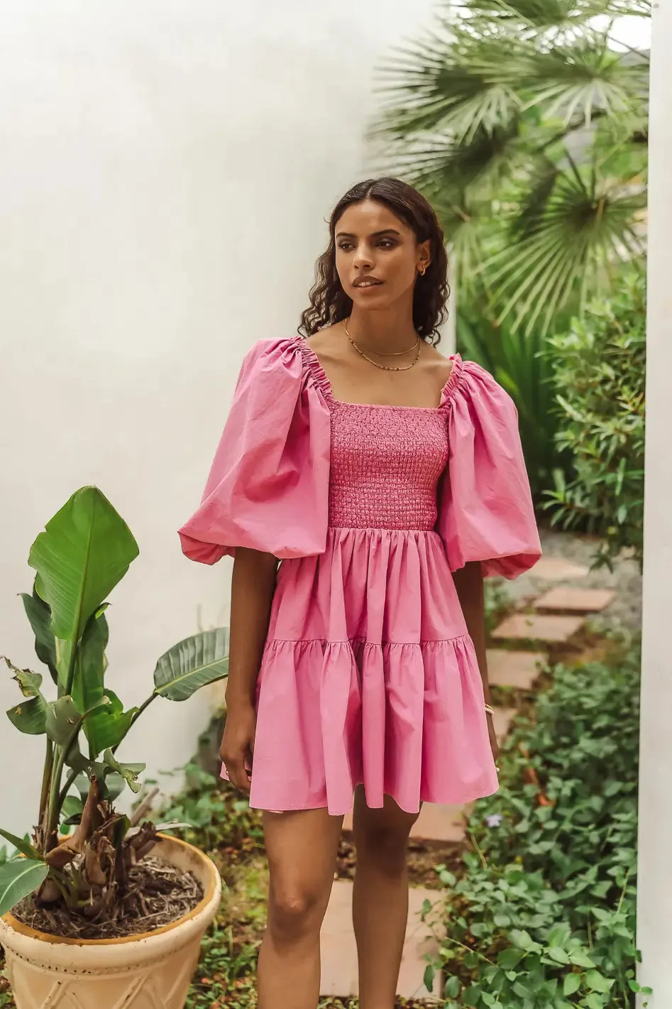 Litzy Mini Dress in Pink - FINAL SALE sold by bohme product image thumbnail 3