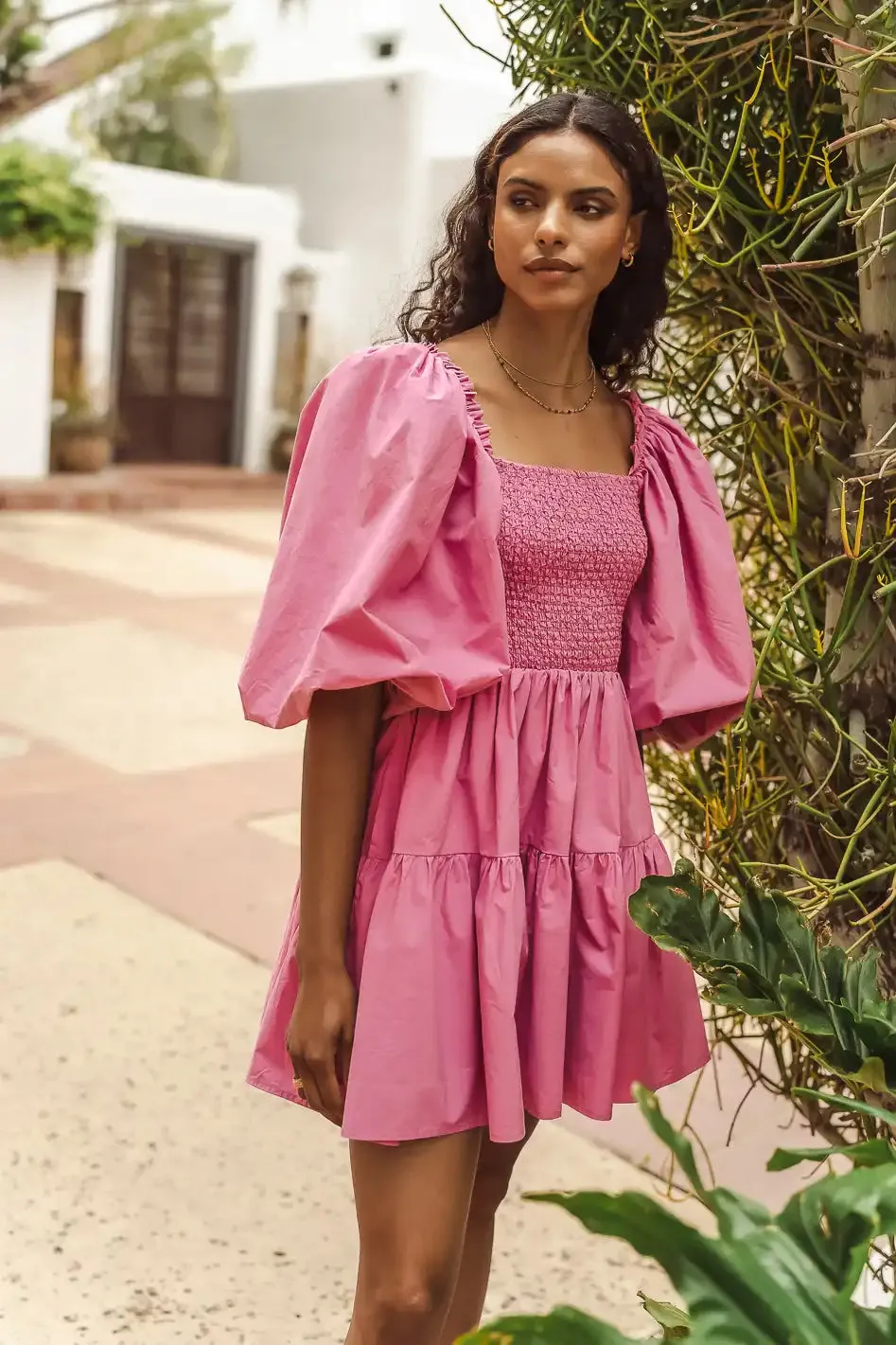 Litzy Mini Dress in Pink - FINAL SALE sold by bohme