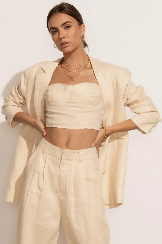 Adella Bustier Top in Natural - FINAL SALE sold by bohme