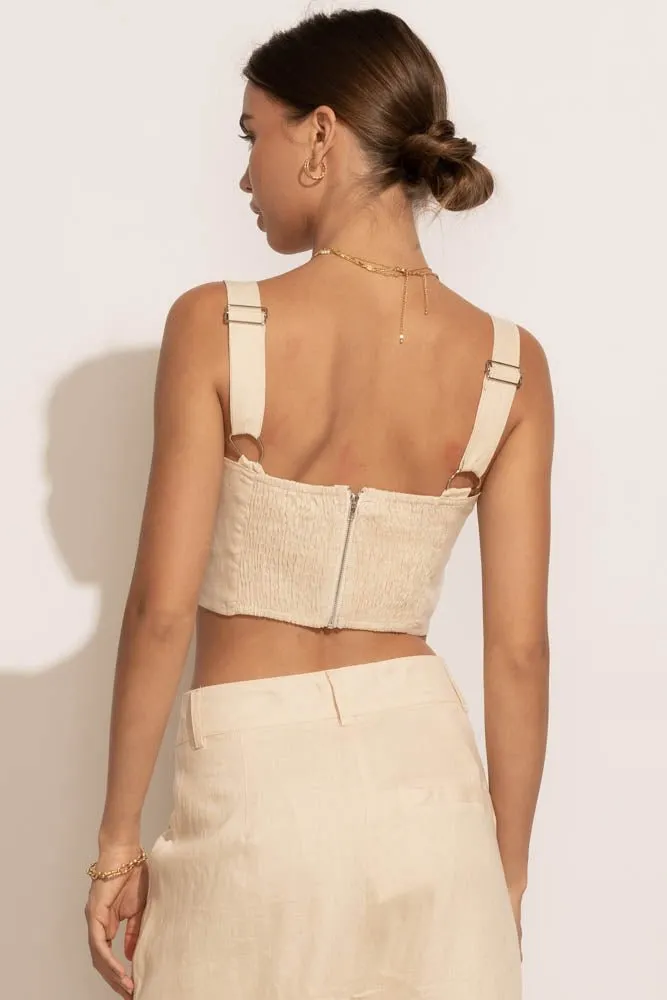 Adella Bustier Top in Natural - FINAL SALE sold by bohme product image thumbnail 5