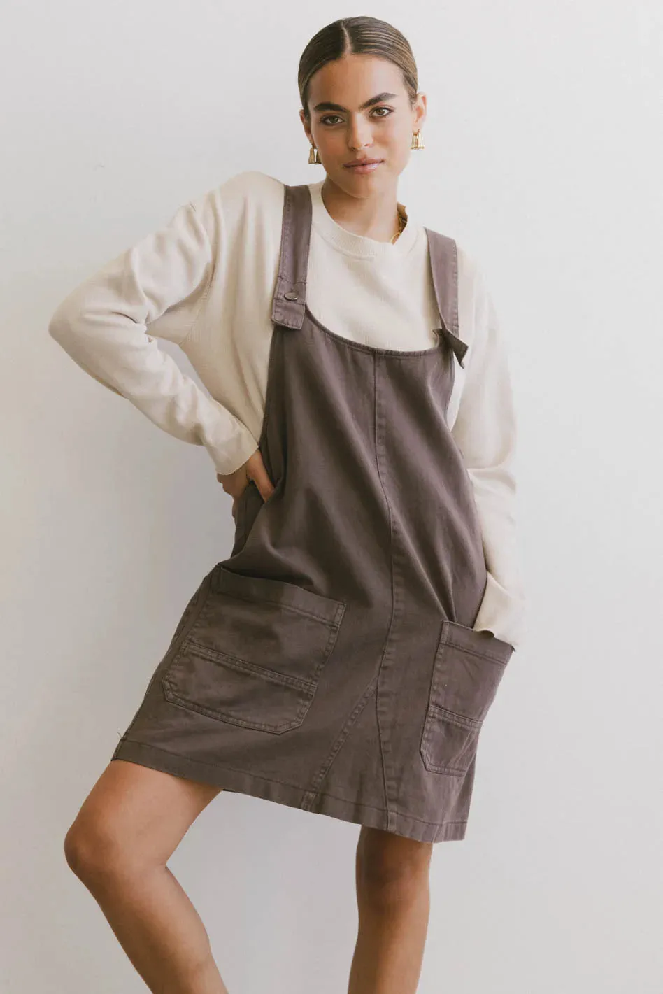 Britt Overall Dress in Brown - FINAL SALE sold by bohme product image thumbnail 2