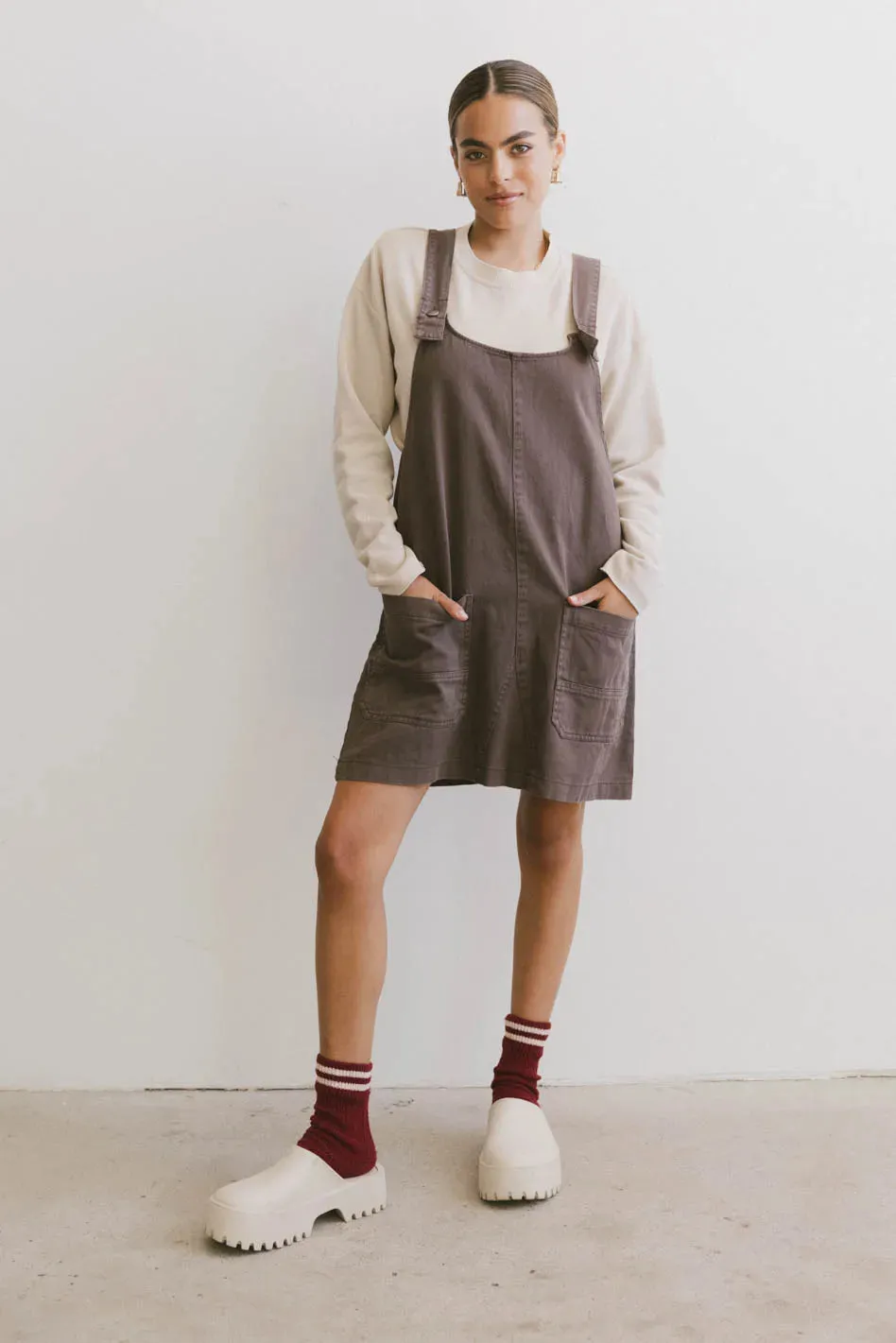 Britt Overall Dress in Brown - FINAL SALE sold by bohme product image thumbnail 5