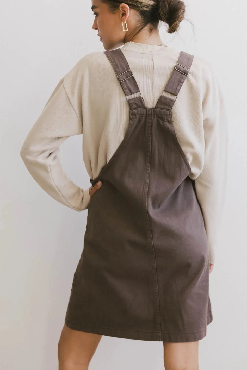 Britt Overall Dress in Brown - FINAL SALE sold by bohme product image thumbnail 3