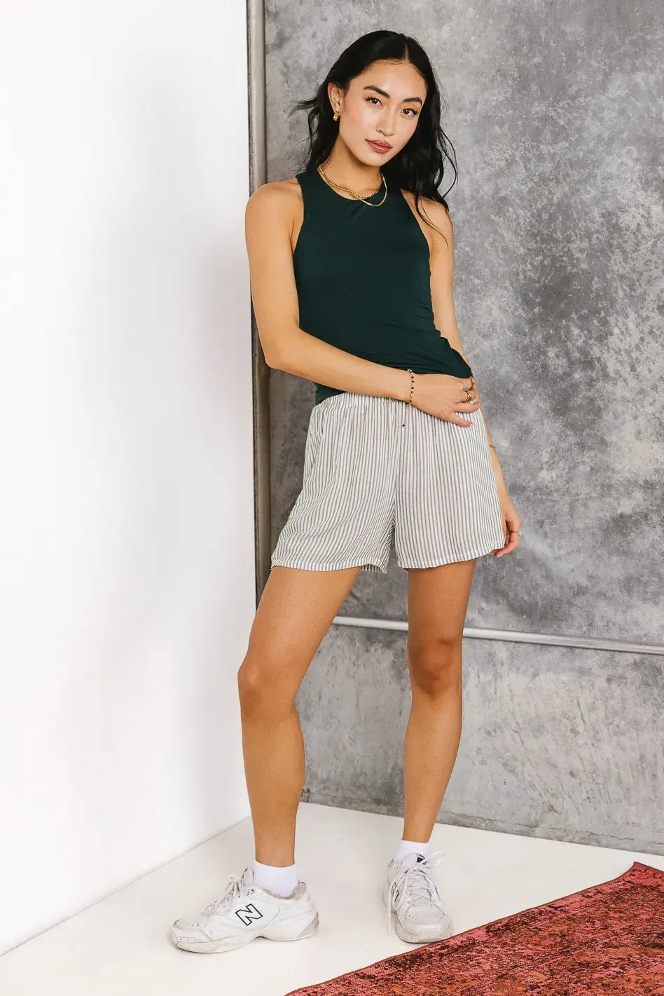 Sleek Jersey Solid Tank in Teal - FINAL SALE sold by bohme product image thumbnail 3