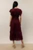 Willa Ruffle Dress in Burgundy - FINAL SALE sold by bohme
