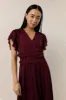 Willa Ruffle Dress in Burgundy - FINAL SALE sold by bohme