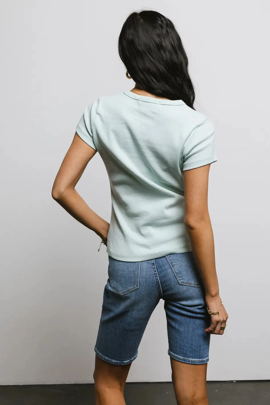 Addison Ribbed Top in Mint - FINAL SALE sold by bohme product image thumbnail 4