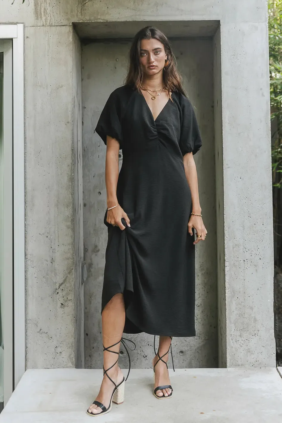 Maeve Midi Dress in Black - FINAL SALE sold by bohme product image thumbnail 3