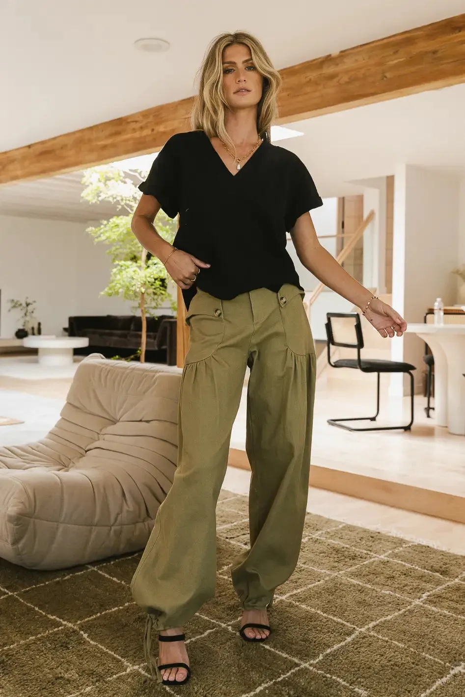 Logan Contrast Top in Black - FINAL SALE sold by bohme product image thumbnail 3