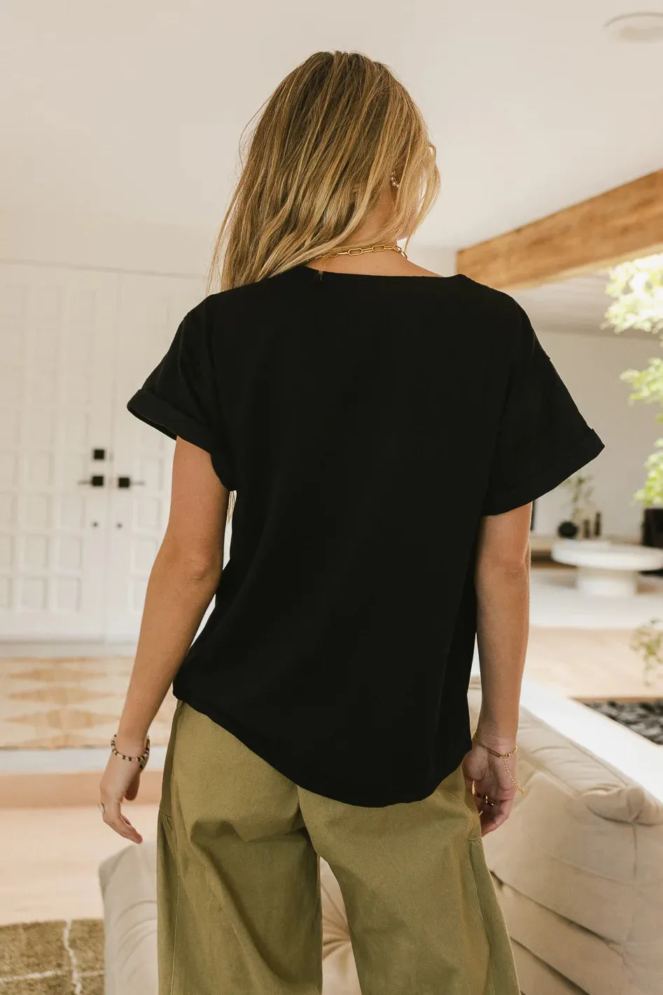 Logan Contrast Top in Black - FINAL SALE sold by bohme product image thumbnail 5