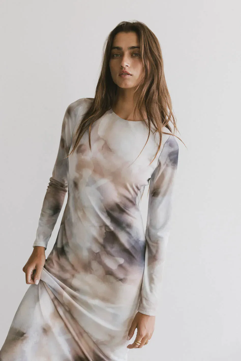 Jamie Watercolor Bodycon Dress sold by bohme