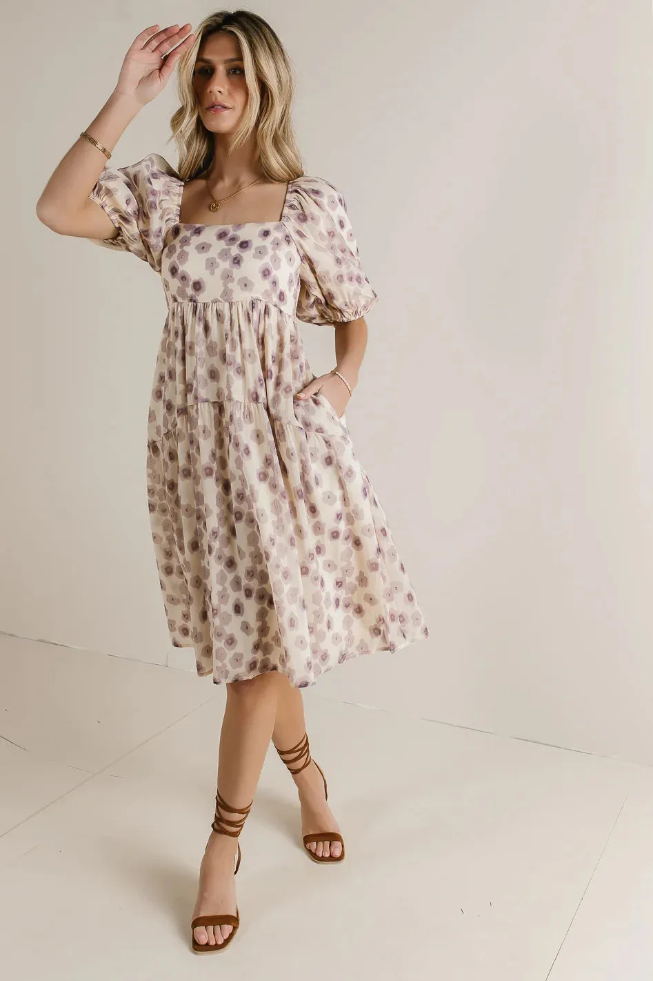 In The Fields Midi Dress in Lavender - FINAL SALE sold by bohme product image thumbnail 5