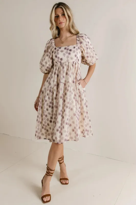 In The Fields Midi Dress in Lavender - FINAL SALE sold by bohme