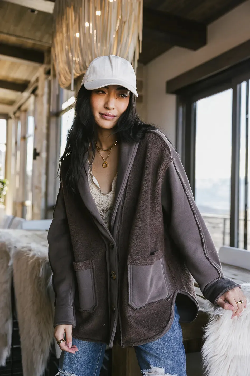 Sophie Cozy Jacket in Brown sold by bohme product image thumbnail 4