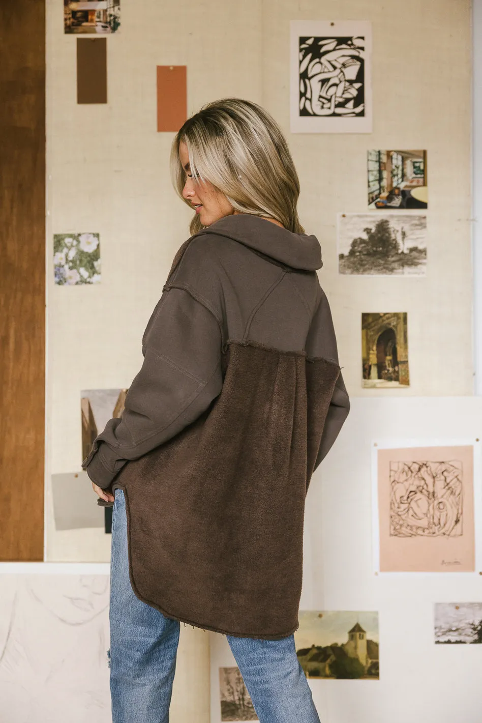 Sophie Cozy Jacket in Brown sold by bohme product image thumbnail 2