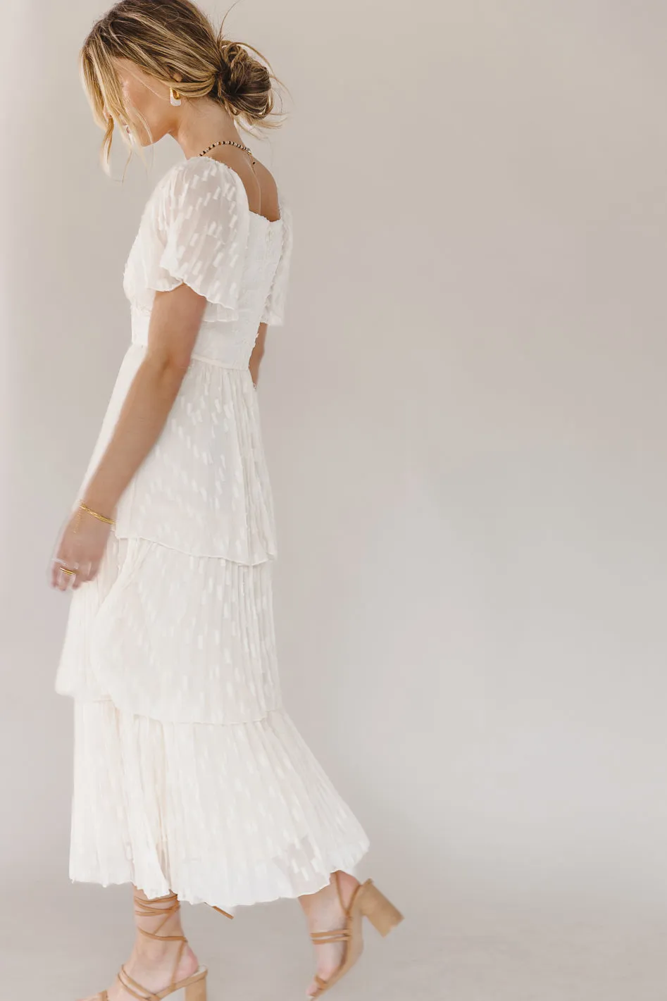 Hallie Midi Dress in Cream - FINAL SALE sold by bohme product image thumbnail 3