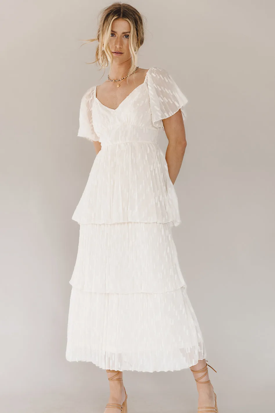 Hallie Midi Dress in Cream - FINAL SALE sold by bohme product image thumbnail 2