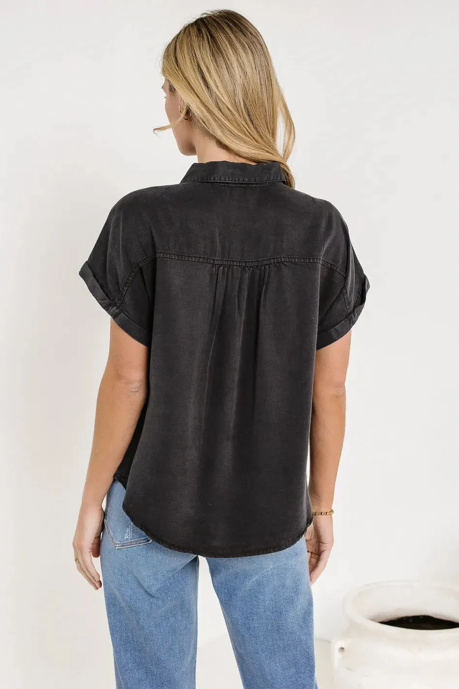 Remi Button Up in Black - FINAL SALE sold by bohme product image thumbnail 2