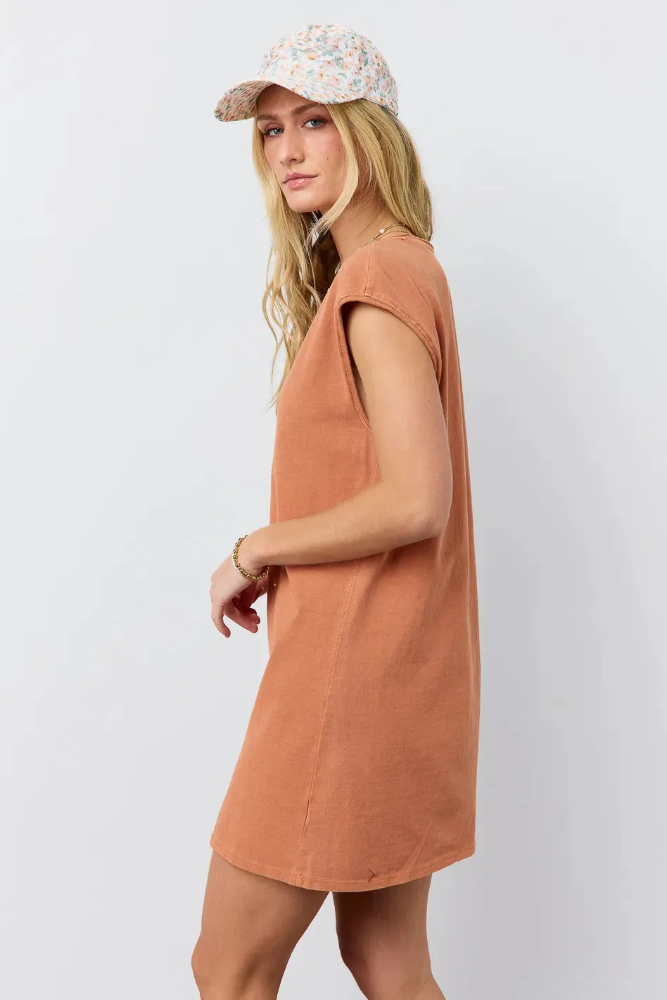 Elena T-Shirt Dress in Clay - FINAL SALE sold by bohme product image thumbnail 3