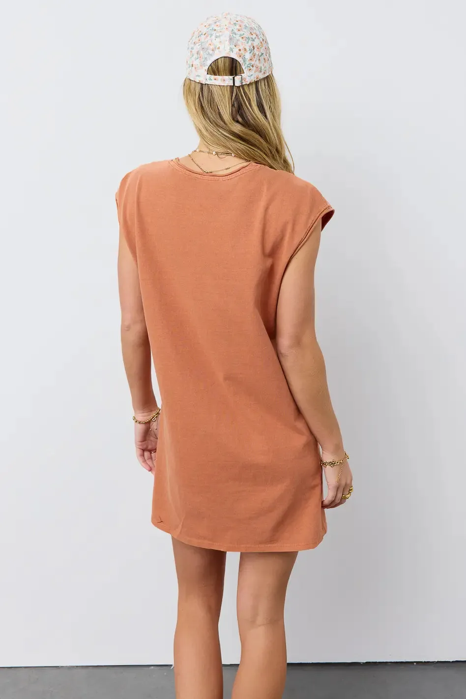 Elena T-Shirt Dress in Clay - FINAL SALE sold by bohme product image thumbnail 4