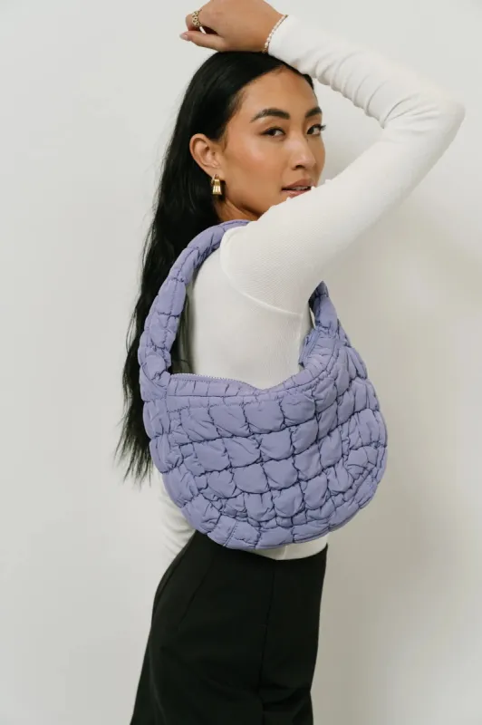 Julia Quilted Bag in Lavender sold by bohme