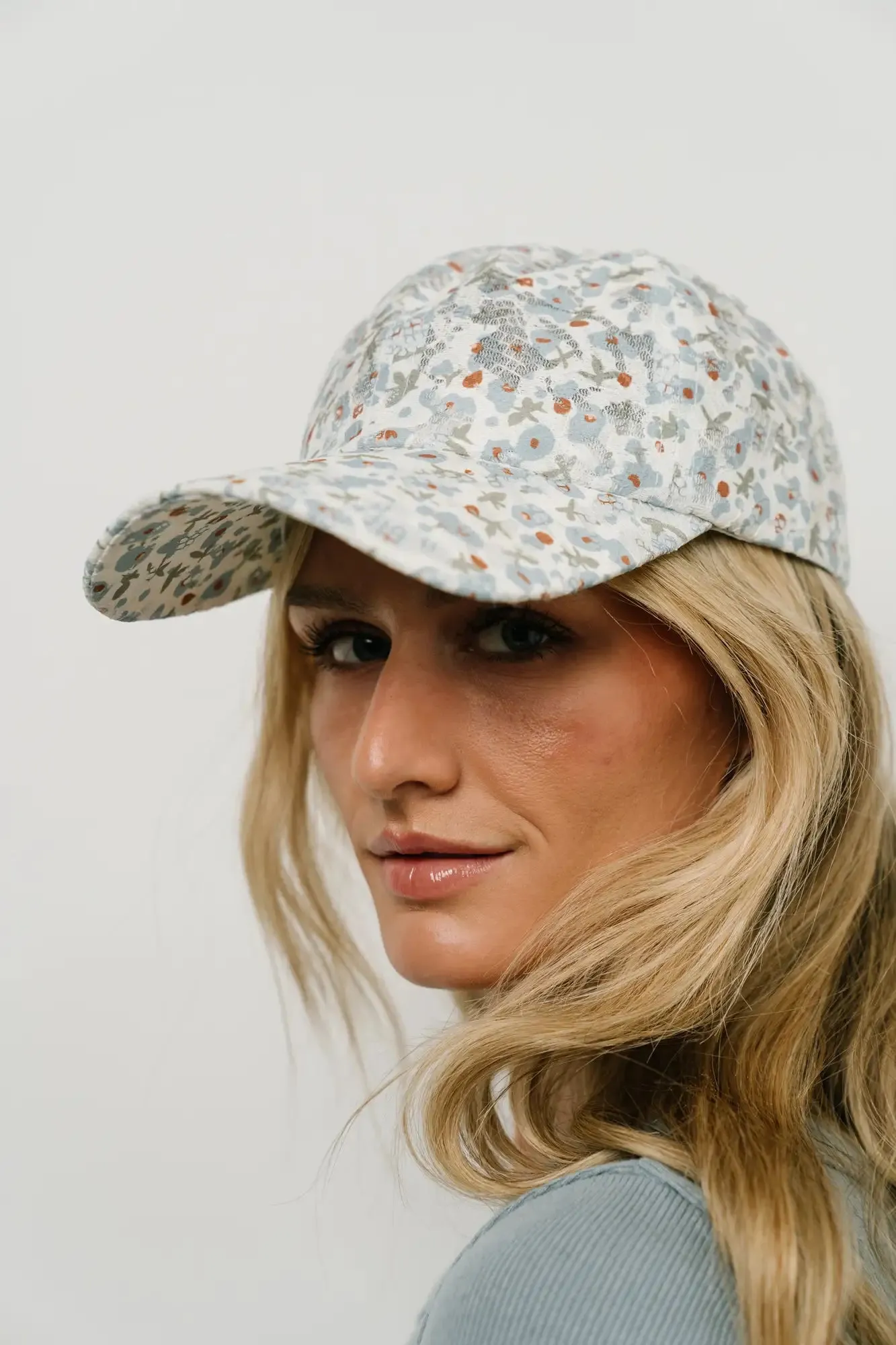 Floral Baseball Cap in Blue sold by bohme product image thumbnail 2