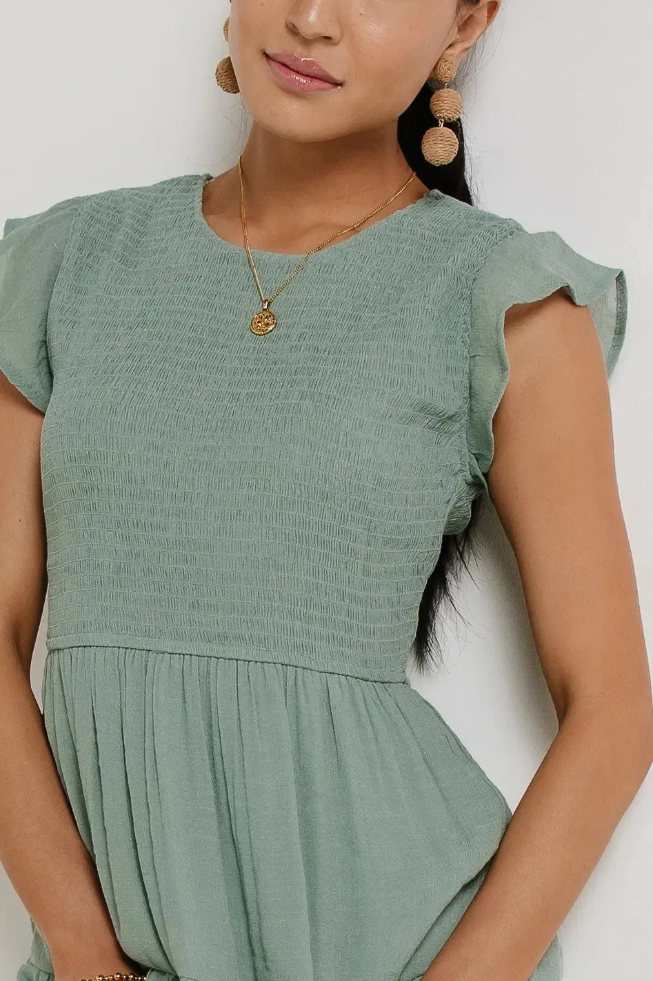 Declan Midi Dress in Sage - FINAL SALE sold by bohme product image thumbnail 3