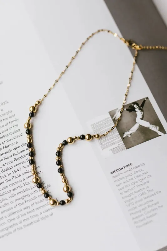 Mckenzie Beaded Necklace - Tarnish Free sold by bohme