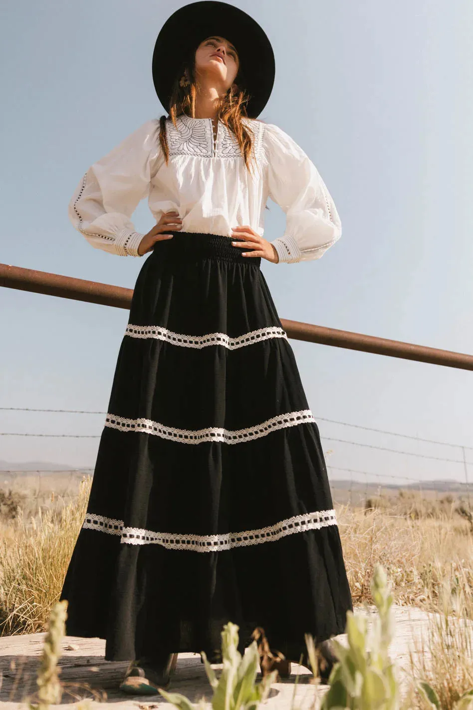 Betsie Lace Trim Maxi Skirt - FINAL SALE sold by bohme product image thumbnail 2