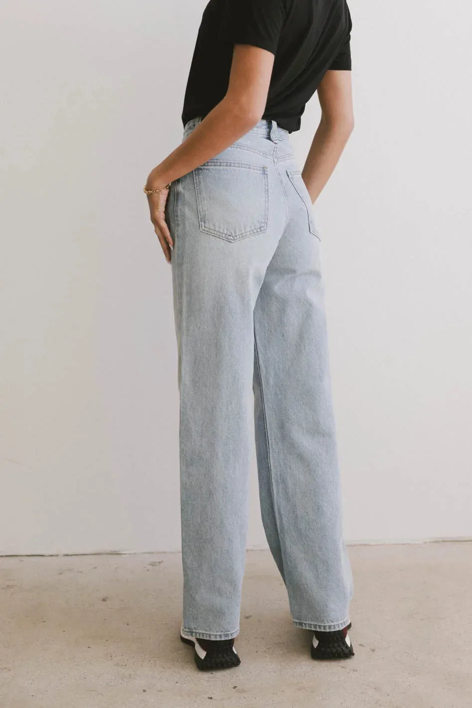 Emiliano Wide Leg Jeans in Light Wash - FINAL SALE sold by bohme product image thumbnail 5