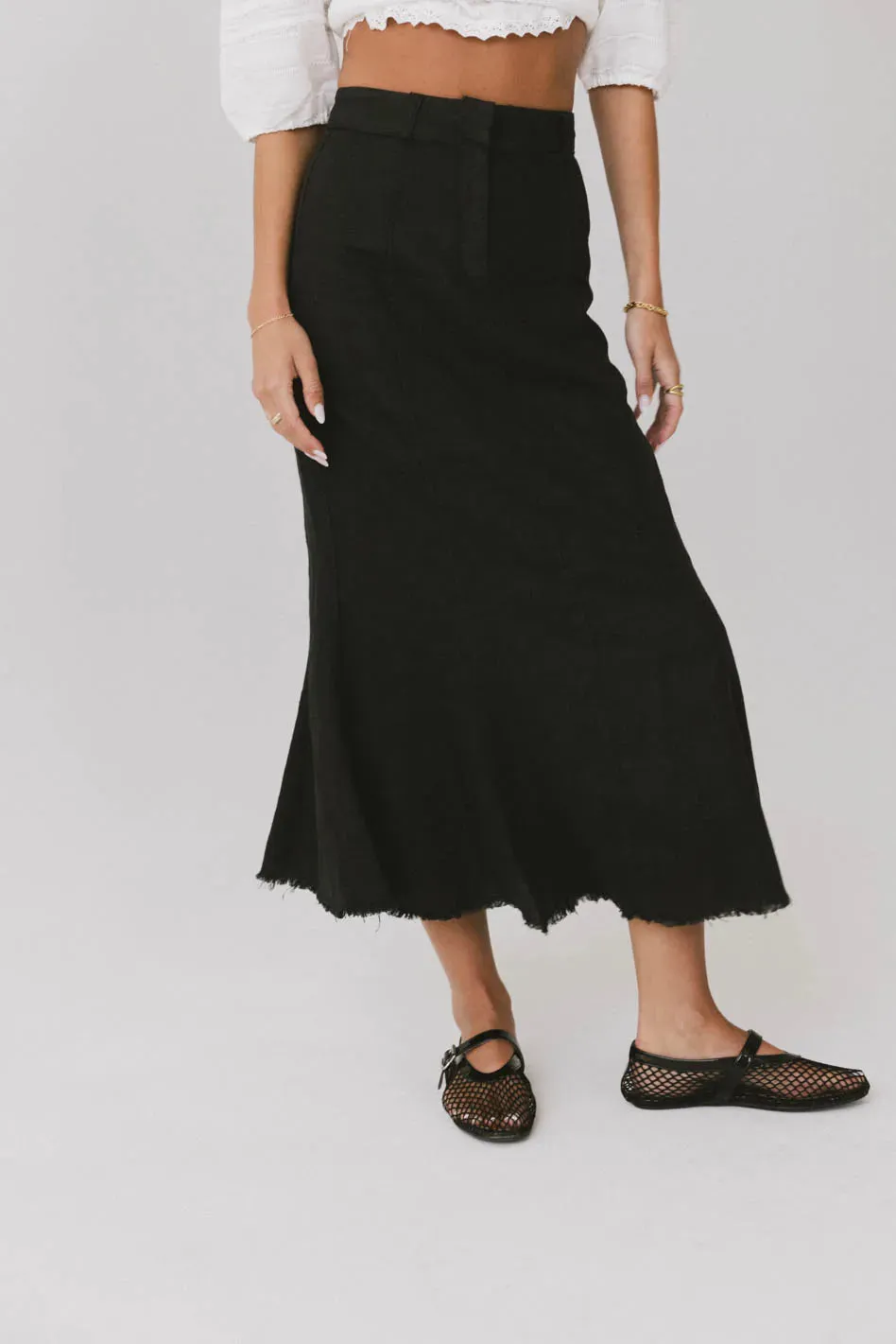 Dae Maxi Skirt in Black - FINAL SALE sold by bohme product image thumbnail 4