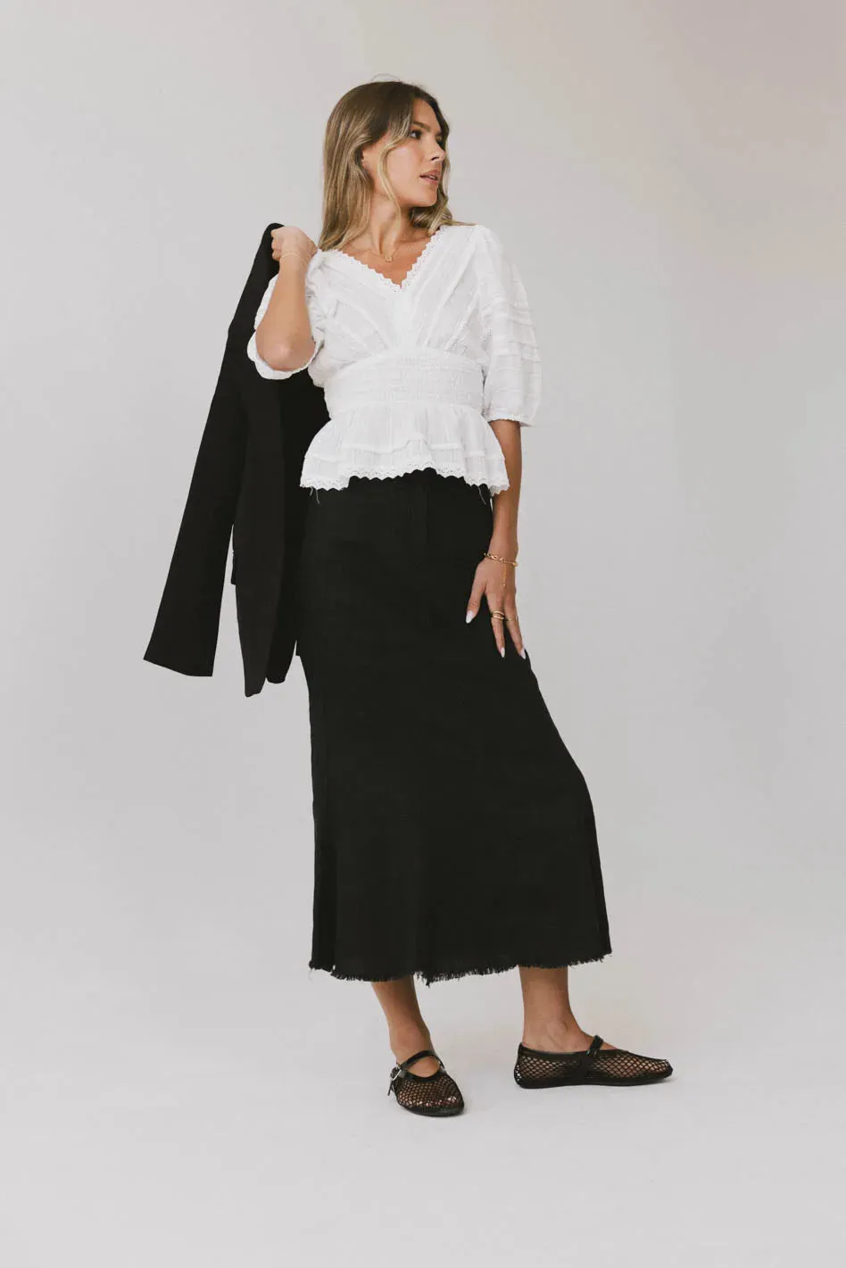 Dae Maxi Skirt in Black - FINAL SALE sold by bohme product image thumbnail 3