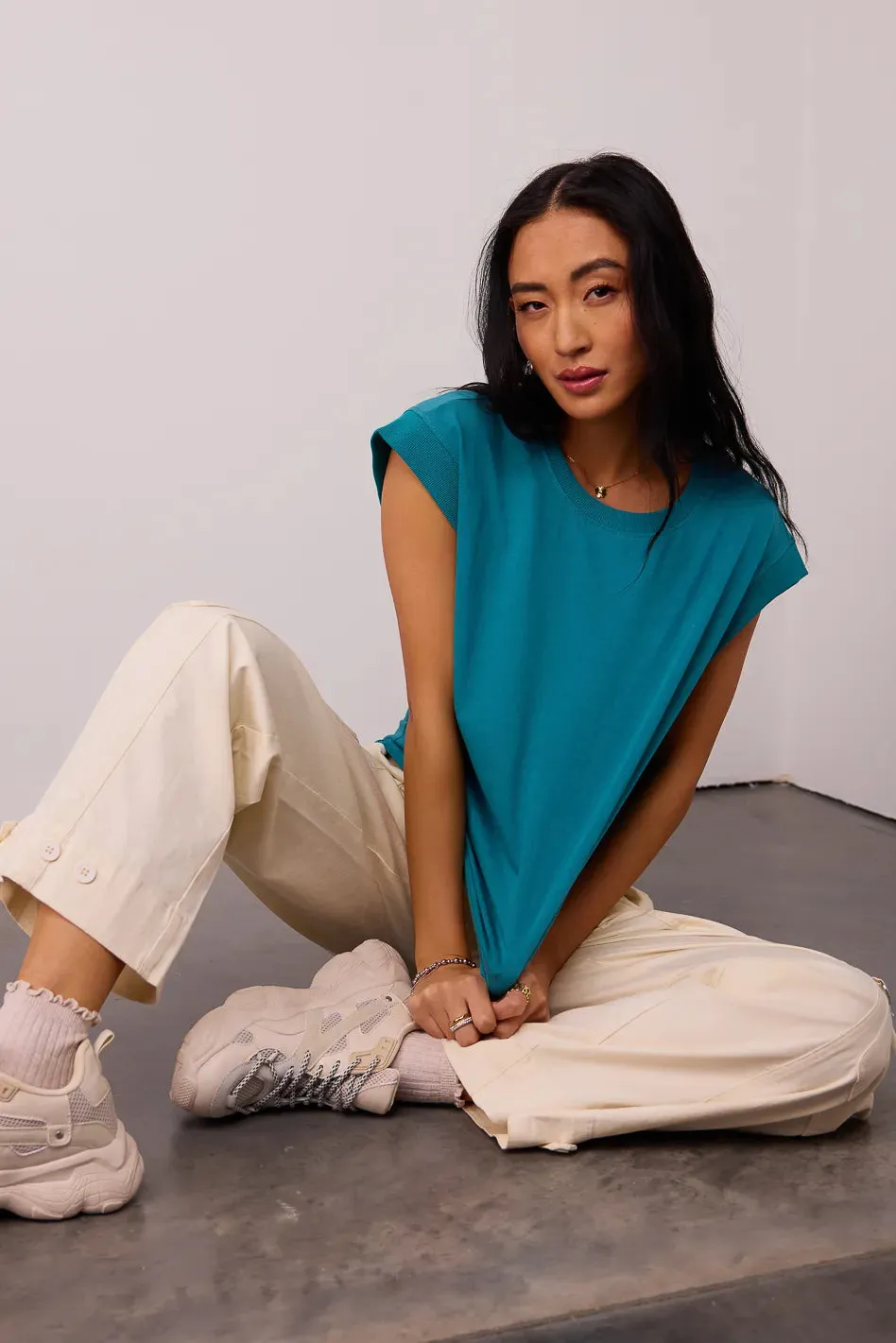 Arlo Top in Teal - FINAL SALE sold by bohme