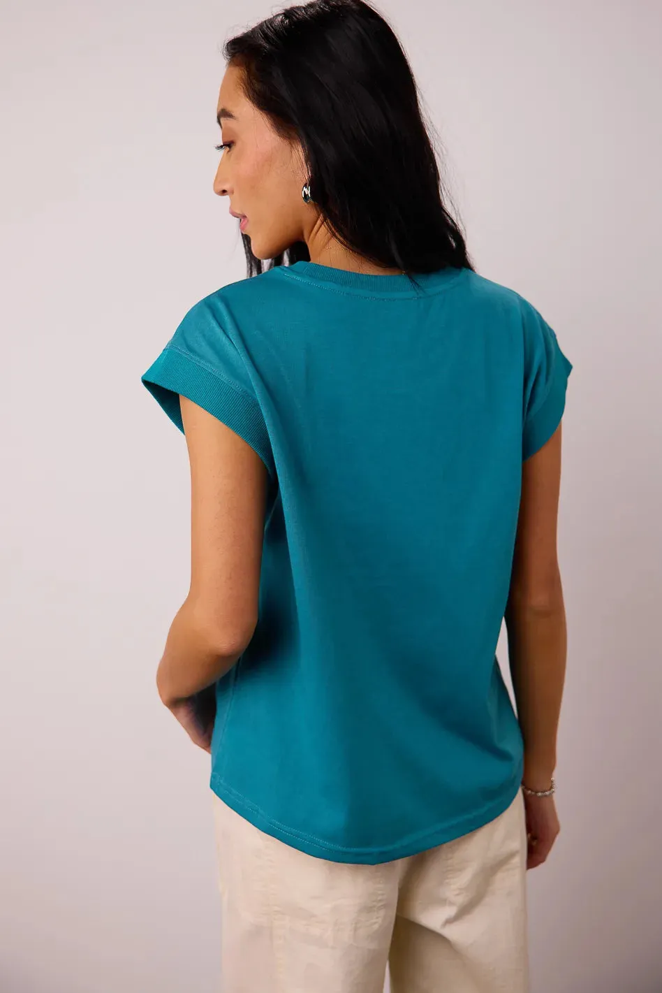 Arlo Top in Teal - FINAL SALE sold by bohme product image thumbnail 4