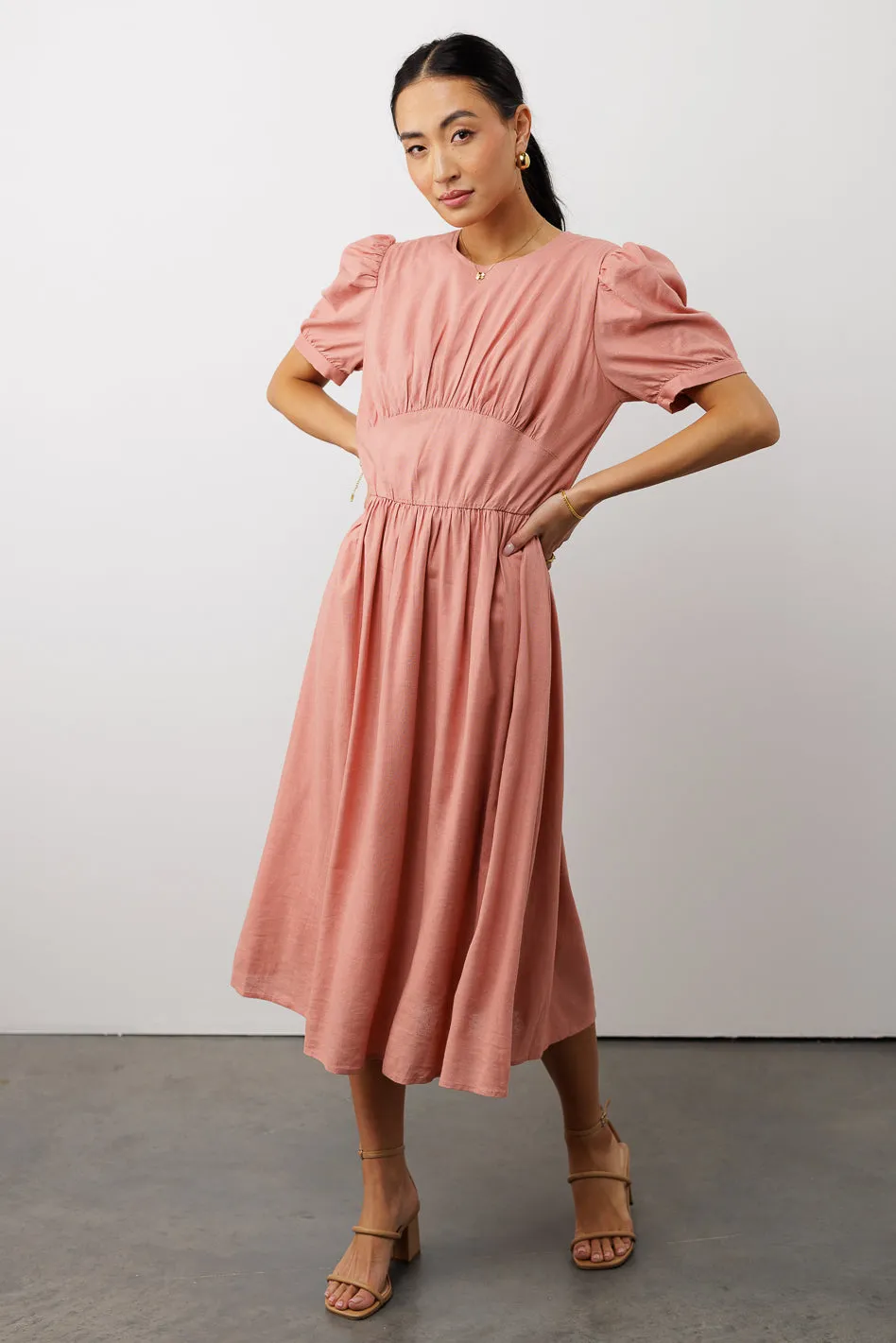 Cyrus Midi Dress in Pink - FINAL SALE sold by bohme product image thumbnail 4