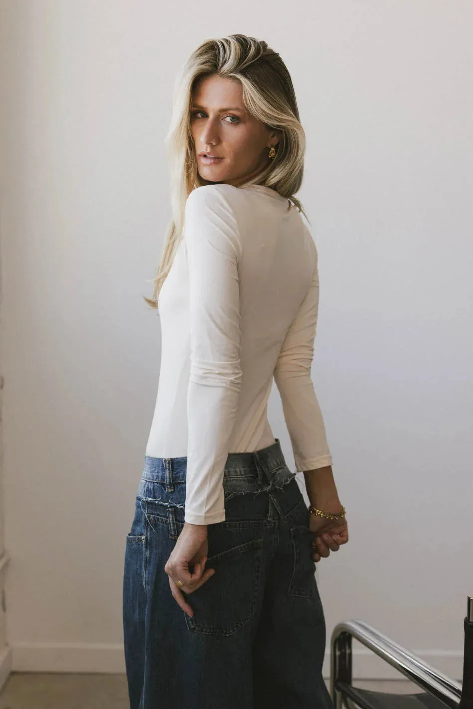 Iris Basic Top in Cream - FINAL SALE sold by bohme product image thumbnail 3