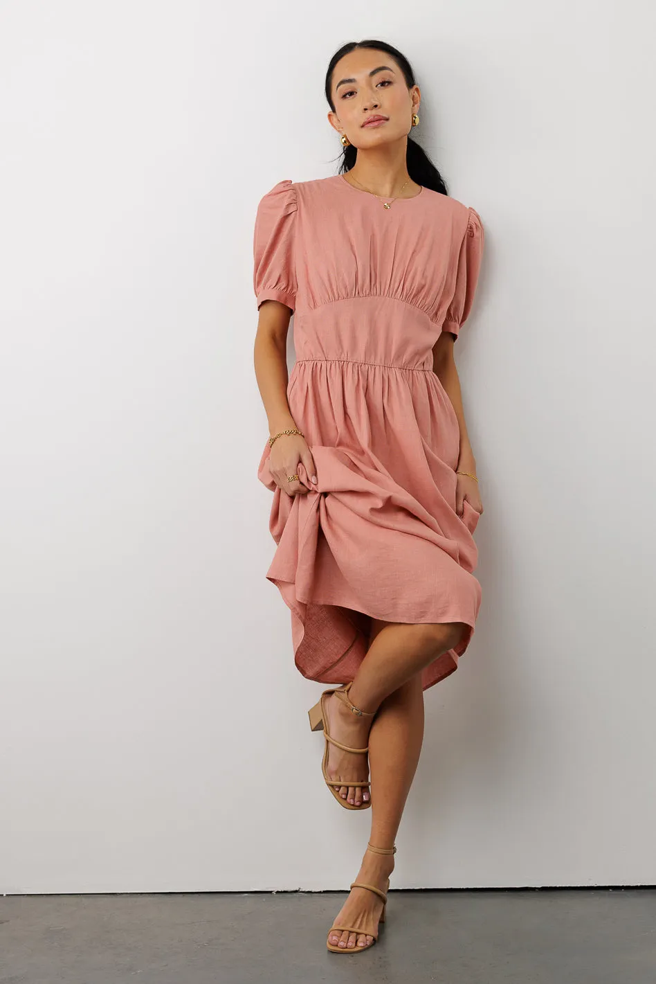 Cyrus Midi Dress in Pink - FINAL SALE sold by bohme
