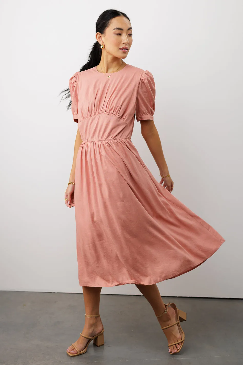 Cyrus Midi Dress in Pink - FINAL SALE sold by bohme product image thumbnail 3