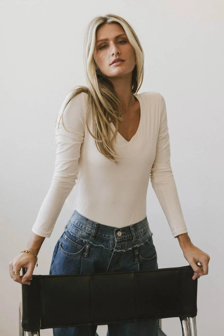 Iris Basic Top in Cream - FINAL SALE sold by bohme product image thumbnail 5