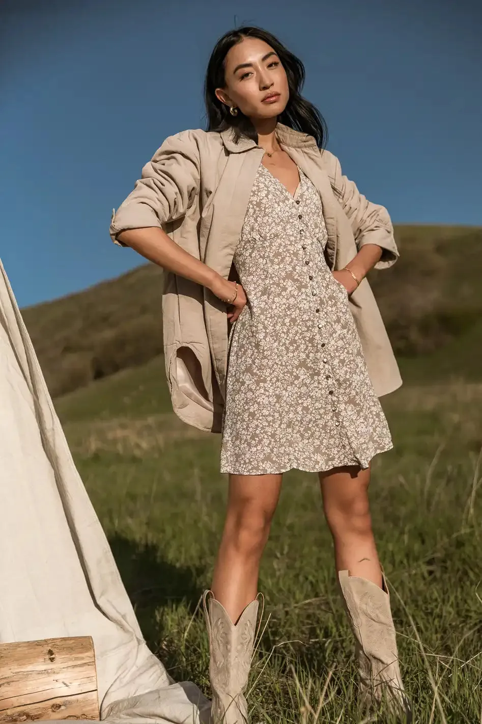 Parker Oversized Jacket in Taupe - FINAL SALE sold by bohme product image thumbnail 3