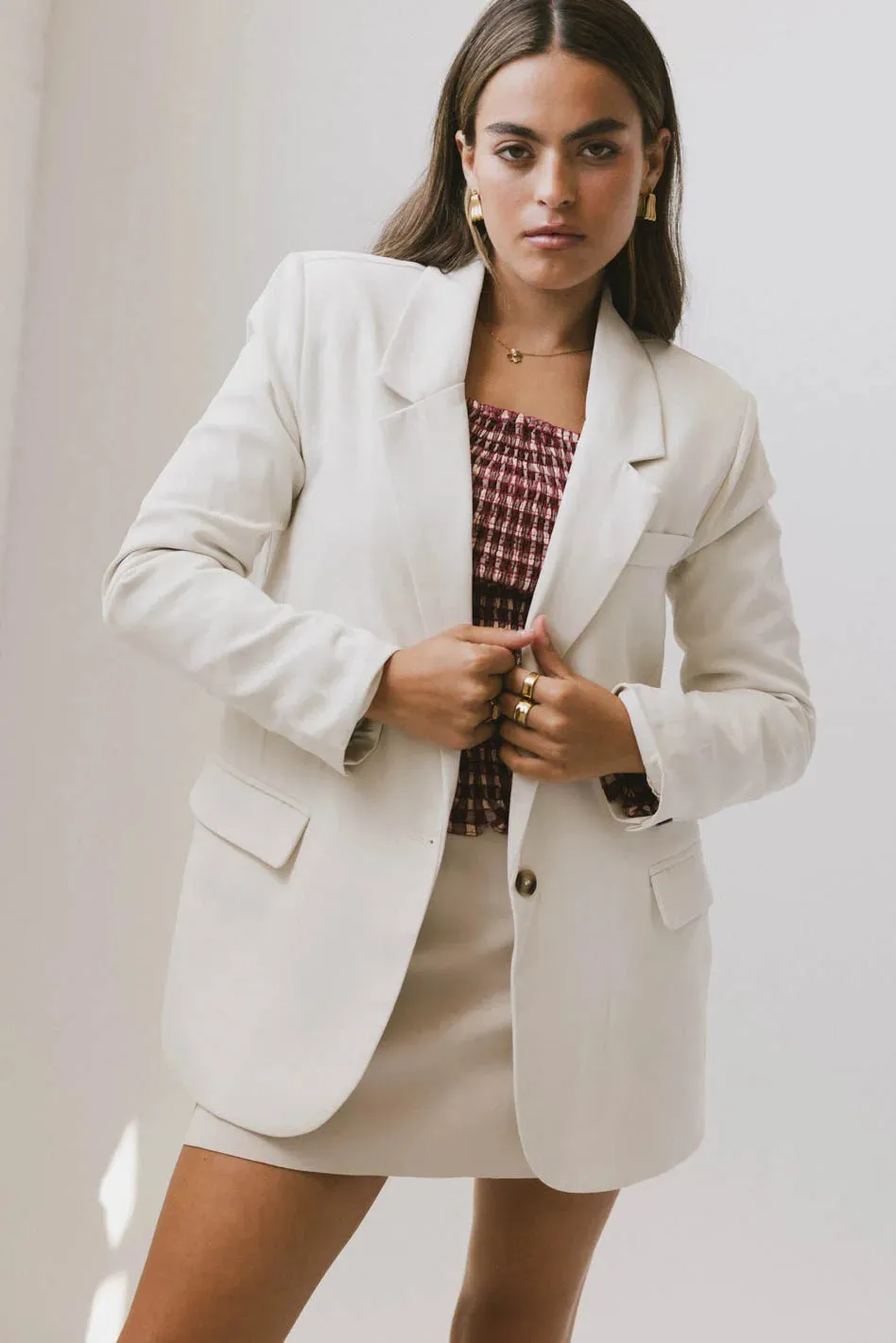 Crystal Blazer in Cream - FINAL SALE sold by bohme product image thumbnail 3