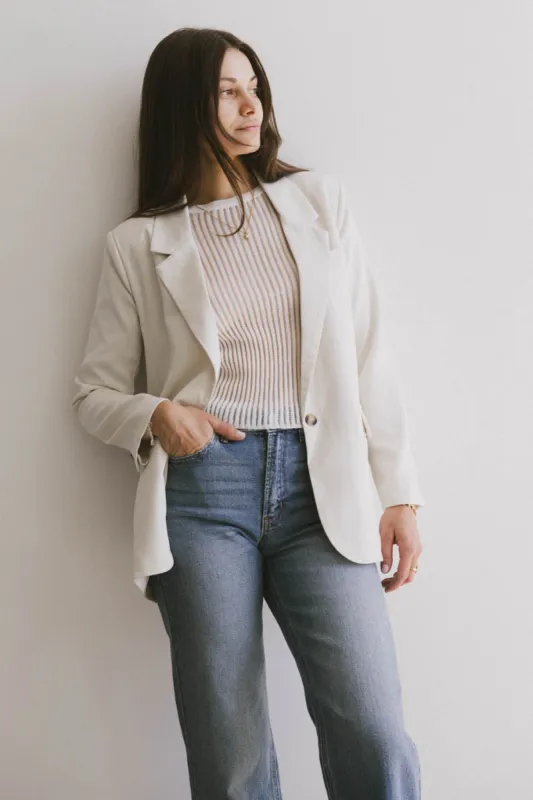 Crystal Blazer in Cream - FINAL SALE sold by bohme