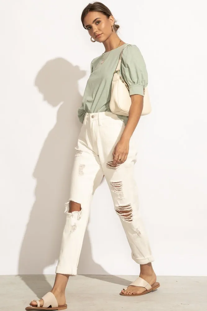 Idabel Distressed Mom Jeans - FINAL SALE sold by bohme product image thumbnail 3